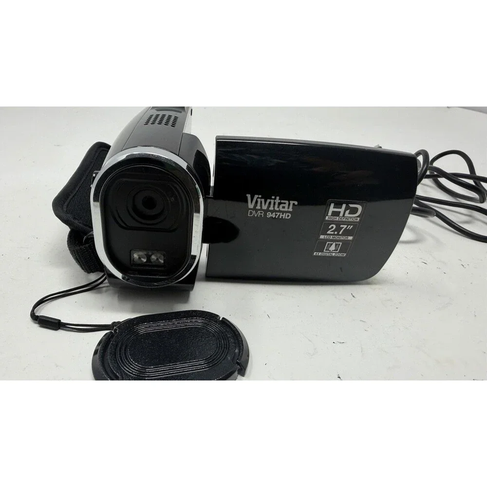 Vivitar DVR 947HD High Definition Compact Camcorder Black Tested